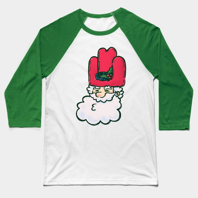 Oversized Cowboy Hat Santa Baseball T-Shirt by nickv47